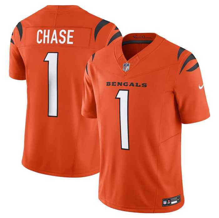 Men & Women & Youth Cincinnati Bengals #1 Ja'Marr Chase Orange 2023 F.U.S.E. Vapor Untouchable Limited Stitched Jersey,We sell and wholesale Men & Women & Youth Cincinnati Bengals #1 Ja'Marr Chase Orange 2023 F.U.S.E. Vapor Untouchable Limited Stitched Jersey on line form chian!